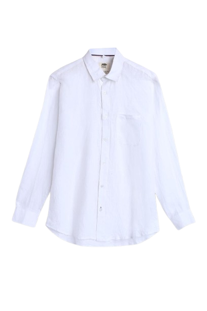 White regular fit oxford shirt {H25M02}